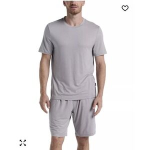 Perry Ellis Portfolio Men's Drawstring Pajama Shorts n Matching Shirt Set New S